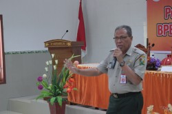 Pembuakaan acara oleh Kalaksa BPBD Prov Sulbar ( H Darwin Jusuf, SH., M.Si)
