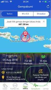 Gempa 7 SR Lombok Utara Berpotensi Tsunami