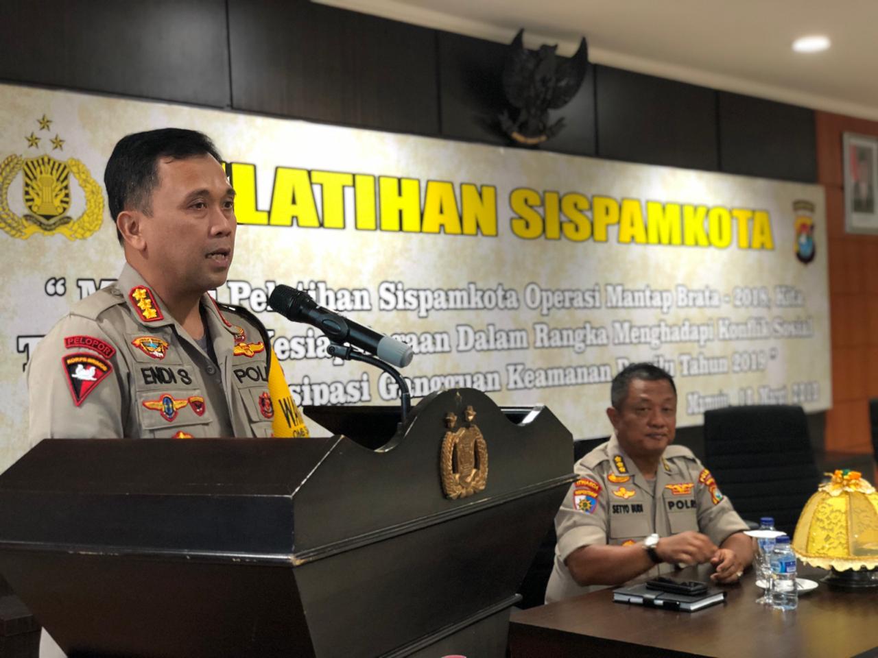 Amankan Pemilu 2019, Polda Sulbar Gelar Pelatihan Sispamkota