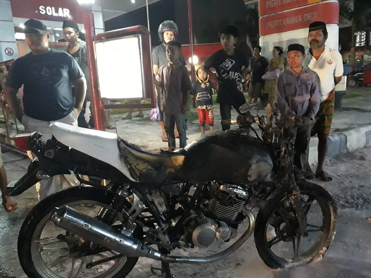Begini Kronologis Terbakarnya Motor Usai Isi BBM di SPBU Mamuju
