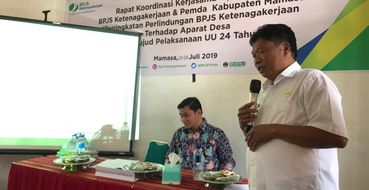 BPJS Ketenagakerjaan Sulbar Sosialisasikan Jamsos ke Aparat Desa