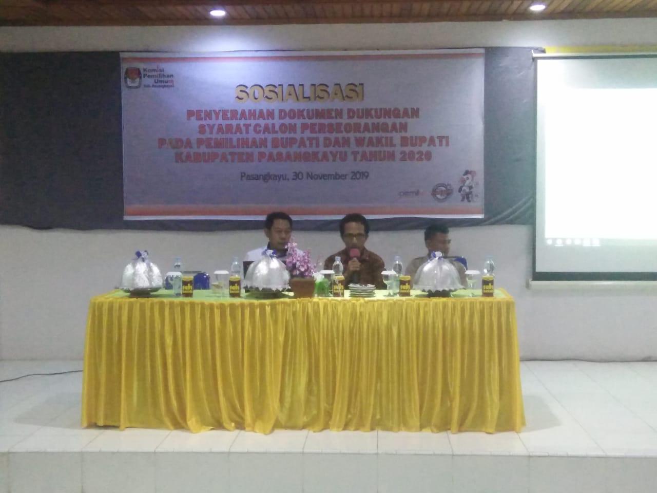 KPU Pasangkayu Sosialisasikan Dokumen Syarat Calon Perseorangan