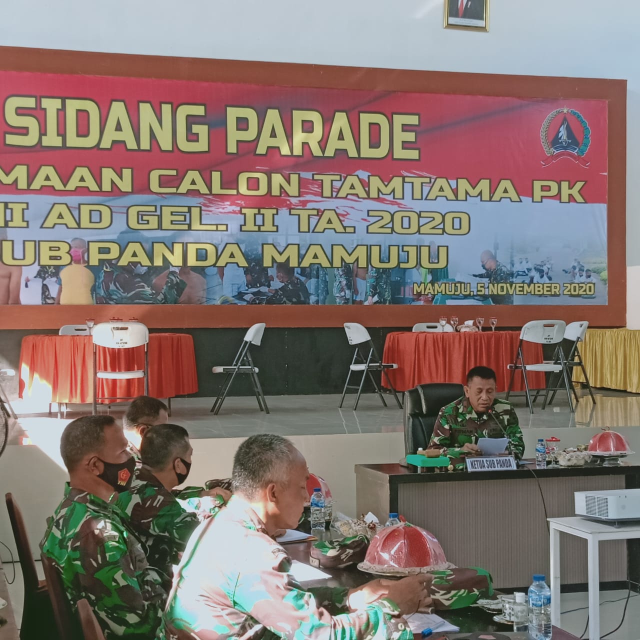 Danrem 142/Tatag Pimpin Sidang Parade Cata PK TNI AD Gel II TA 2020