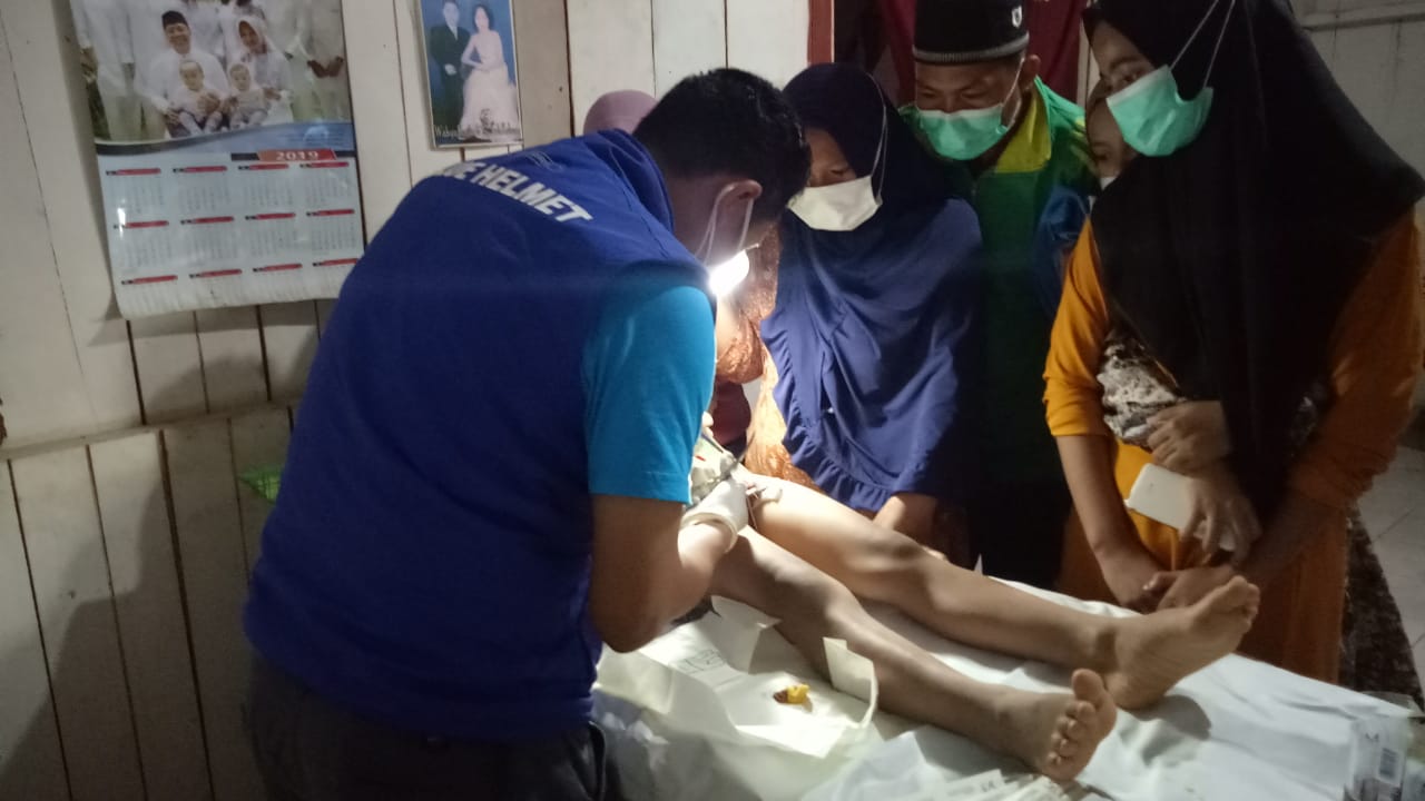 Tim Blue Helmet Mencatat Ada 5 Penyakit Terbanyak di Dusun Taukong