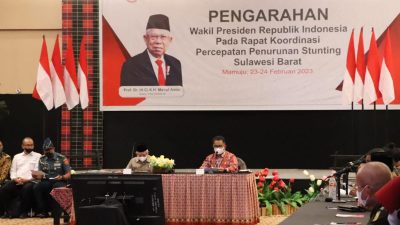 Angka Stunting di Sulbar Masih Tinggi, Wapres Ma’ruf Amin: Hilangkan Ego Sektoral
