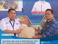 Pelatihan BLK Dapat Tingkatkan Kompetensi dan Daya Saing Pencari Kerja di Majene