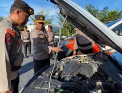 Wakapolda Cek Kesiapan Kendaraan Taktis Jelang Puncak Pemilu