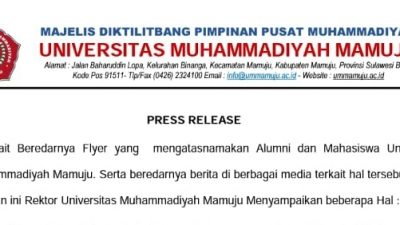 Rektor Unimaju Luruskan Soal Tudingan Terhadap Pj. Gubernur