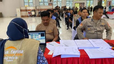 414 Personel Polda Sulbar PAM TPS Jalani Chek Up Kesehatan