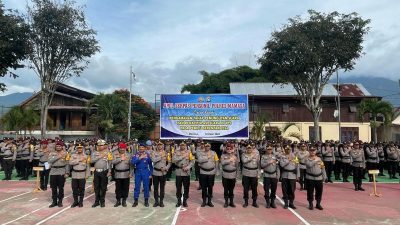 Kapolda Sulbar Pimpin Langsung Apel Sarpas Personil Polres Mamasa