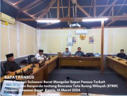 Ranperda RTRW Sulbar Mulai Dibahas