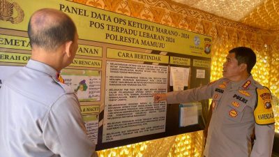 Karo Ops Polda Sulbar Cek Pos PAM Pelayanan Hari Raya Idul Fitri