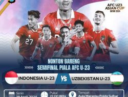 Dukung Timnas Indonesia U-23 Lawan Uzbekistan, Polda Sulbar dan Jajaran Gelar Nonton Bareng