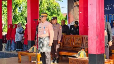 Bhabinkamtibmas Polsek Wonomulyo Berpartisipasi dalam Upacara Hari Dinas Pendidikan