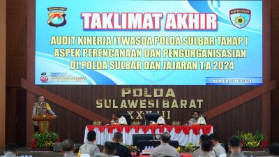 Tutup Kegiatan Audit Kinerja Tahap I, ini Harapan Kapolda Sulbar