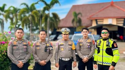 Dirlantas Polda Sulbar Terjun Langsung Kawal Kunjungan RI 2 di Mamuju