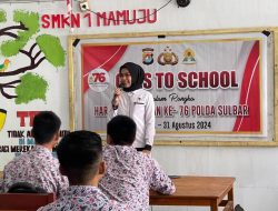 Polwan Polda Sulbar Edukasi Pelajar Bijak Bersosial Media