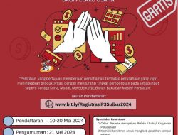 Disnaker Sulbar Gelar Pelatihan Peningkatan Produktivitas Bagi Pelaku Usaha