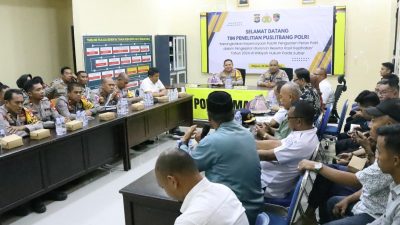 Polres Majene Terima Kunjungan Tim Penelitian Puslitbang Polri