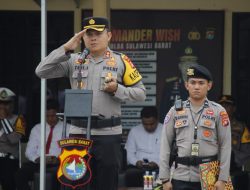 Kapolres Majene Pimpin Apel Gelar Pasukan