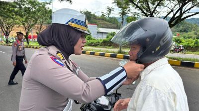 Ditlantas Polda Sulbar Terus Kawal Keselamatan Berkendara