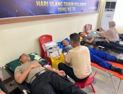 Ditpolairud Polda Sulbar Gelar Donor Darah dalam Meriahkan HUT Polairud ke-74
