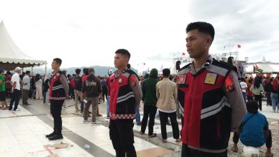 Polda Terjunkan 608 Garda Pengaman Demokrasi Jaga Kampanye di Anjungan Manakarra