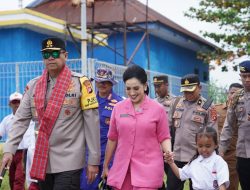 Kunjungan ke Pulau Ambo, Kapolda Sulbar dan Ketua Bhayangkari Berbagi Kebahagian
