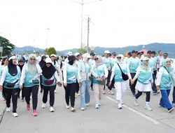 Fun Walk dan Donor Darah Meriahkan HUT Korpri ke 53 di Sulbar