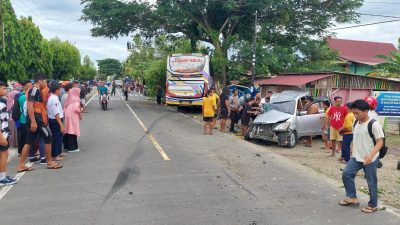 Polisi di Malunda Sigap Tangani Laka Lantas