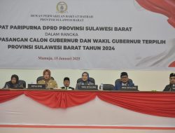 DPRD Umumkan Paslon Gubernur dan Wakil Gubernur Sulbar Terpilih
