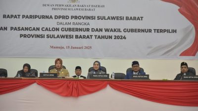 DPRD Umumkan Paslon Gubernur dan Wakil Gubernur Sulbar Terpilih