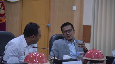 Munandar Ikuti Rakor Melalui Video Conference