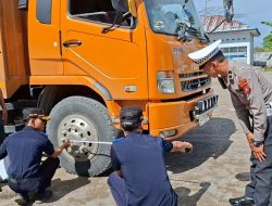 Ditlantas Polda Sulbar dan BPTD Sukses Kendalikan Kendaraan Over Load