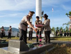 Tabur Bunga 79 Tahun Bhayangkara Polda Sulbar