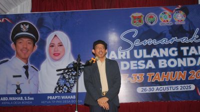 Kades Bonda Membuka Acara HUT Boda Ke-33 