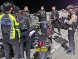 Tim Patmor Polresta Mamuju Amankan Pelaku Balap Liar dan 4 Unit Sepeda Motor di Jalan Arteri