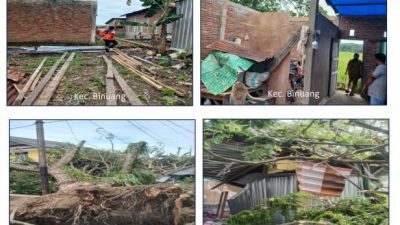 Pusdalops BPBD Sulbar Koordinasikan Dampak Angin Kencang di Pesisir Kota Polewali