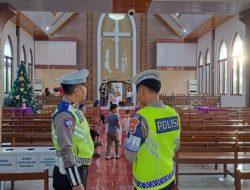 Ditlantas Polda Sulbar Patroli Dialogis ke Gereja