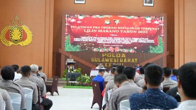 Polda Sulbar Gelar Latihan Pra Ops Lilin Marano 2025