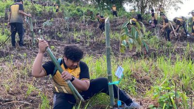 erakan Tanam Pohon Jadi Tradisi Baru Inovatif di Polda Sulbar saat Naik Pangkat