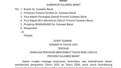 Sambut Tahun Baru 2026, Gubernur SDK Terbitkan Edaran Larangan Petasan hingga Balapan Liar