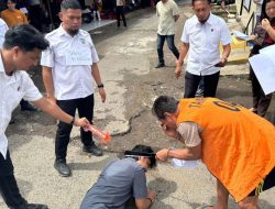 Satreskrim Polresta Mamuju Gelar Rekonstruksi Kasus Pembunuhan Sadis Adik Kandung