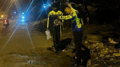 Polantas Sigap Datangi TKP Kecelakaan Maut