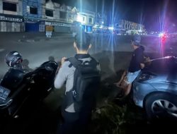 Patmor dan Satlantas Polresta Mamuju Amankan Balap Liar di Pasar Baru