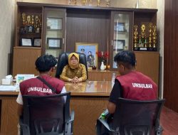 Plt Kadinsos P3A dan PMD Sulbar Terima Kunjungan Mahasiswa KKN Unsulbar