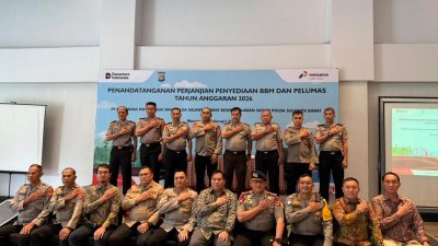 Polda Sulbar dan Pertamina Patra Niaga Tandatangani Perjanjian Penyedian BBM