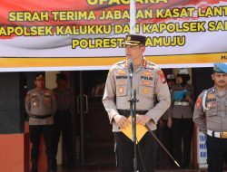 Kapolresta Mamuju Pimpin Sertijab Strategis, Kasat Lantas dan Kapolsek Jajaran Berganti