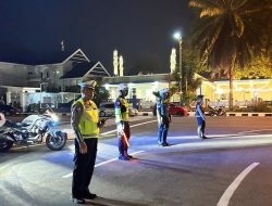 Sat Lantas Polresta Mamuju Tertibkan Lalin Kota di Malam Hari