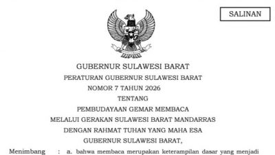 Gubernur SDK Terbitkan Pergub Gerakan Sulbar Mandarras